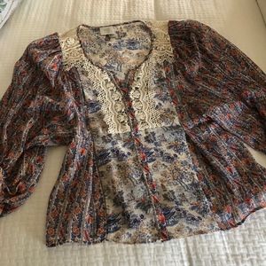 Anthropology Boho style blouse